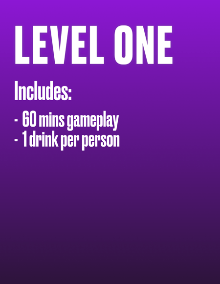 Level 1 Package – Play, Sip & Have a Blast!