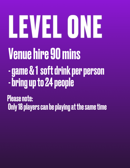 Venue Hire – 90 Minutes of Fun!