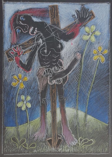 22 Flowers and Crucifixion