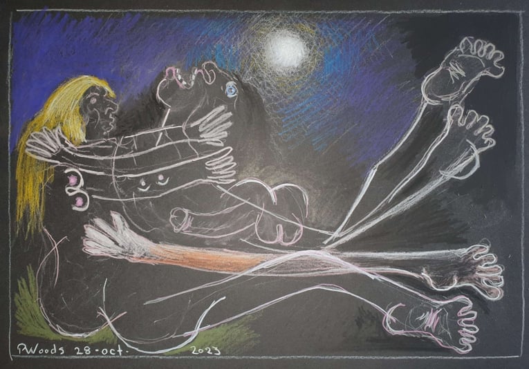 32 Passionate Couple in Moonlight