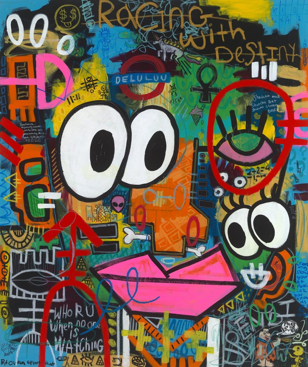 Charmaine Chanakira artwork explosive neo-pop composition featured on London Art Fair billboard - vibrant artist billboard exhibition Art On The Streets