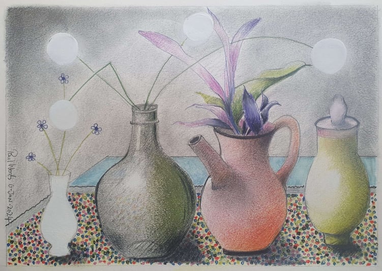 19 Snowballs, Flowers, Vases and Jug. 6-Jan-2024. REMOVED FROM BINDER