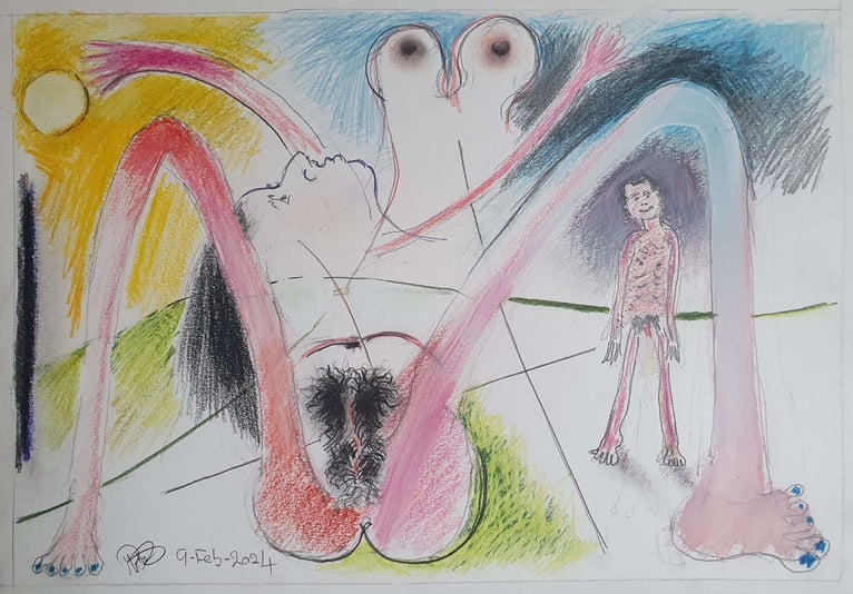 25 Two Figures in a Sunny Landscape 9-Feb-2024