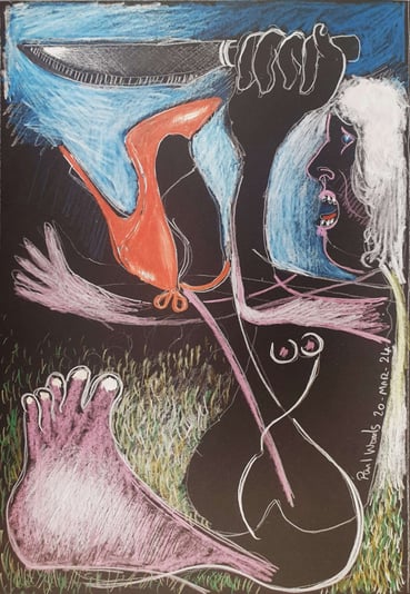 13 Woman with a Stiletto shoe and a Knife 23-Mar-2024