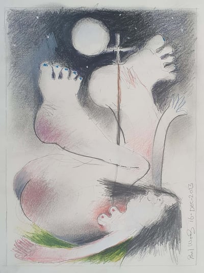 11 Female Worshiping Moon and Cross. REMOVED FROM BINDER