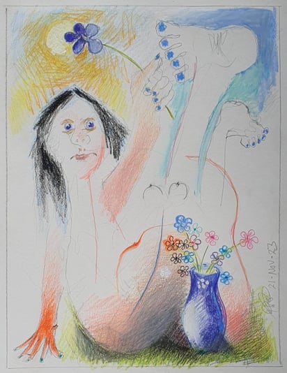 1 Vase of Flowers on a Sunny Day 21 Nov 23 REMOVED FROM BINDER