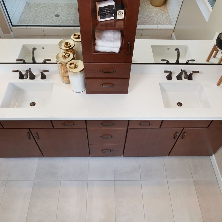 Linen-N (counter) & Reside Beige Matte 12 x 24