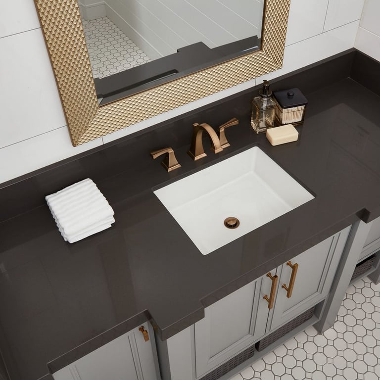 Slate Grey-N Quartz Bathroom Countertop from Arizona Tile