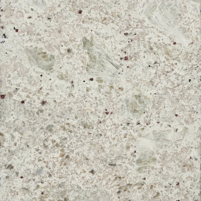 Colonial White Polished – Close up photo is an example of the structure and color of this product, which will vary.