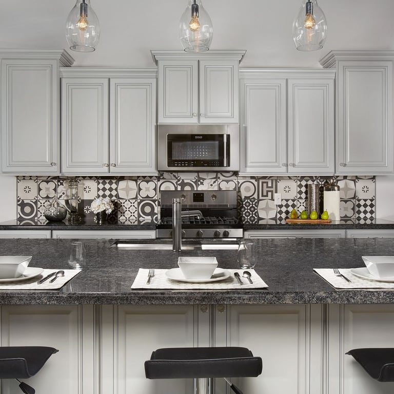 Steel Grey Granite & Cementine B&W Mix 8 x 8