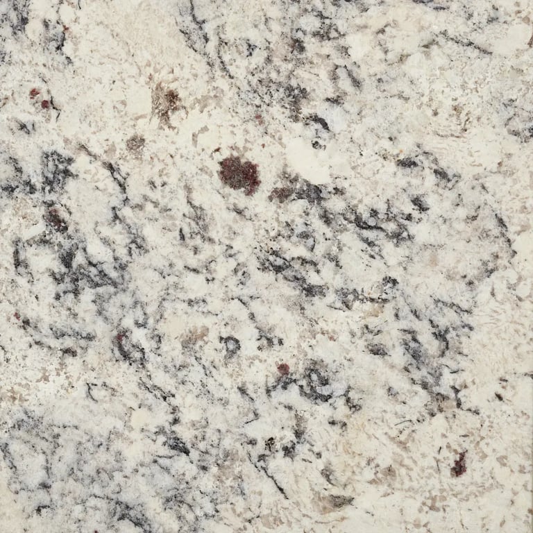 White Ice Polished – Close up photo is an example of the structure and color of this product, which will vary.