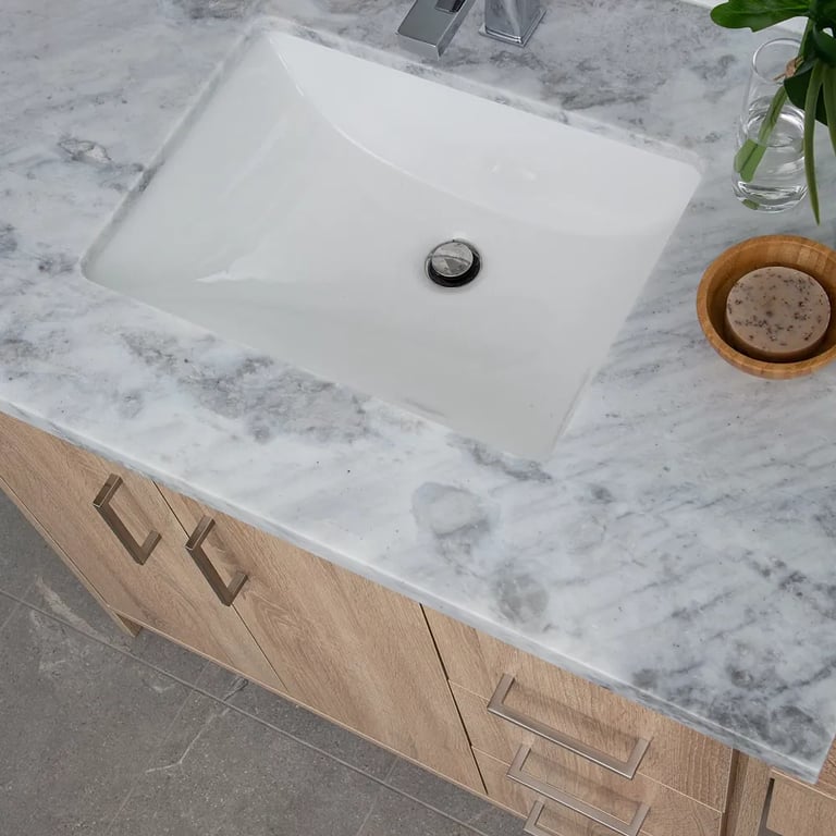 Arabescato Belgia (vanity) & Anthea Gray 12 x 24