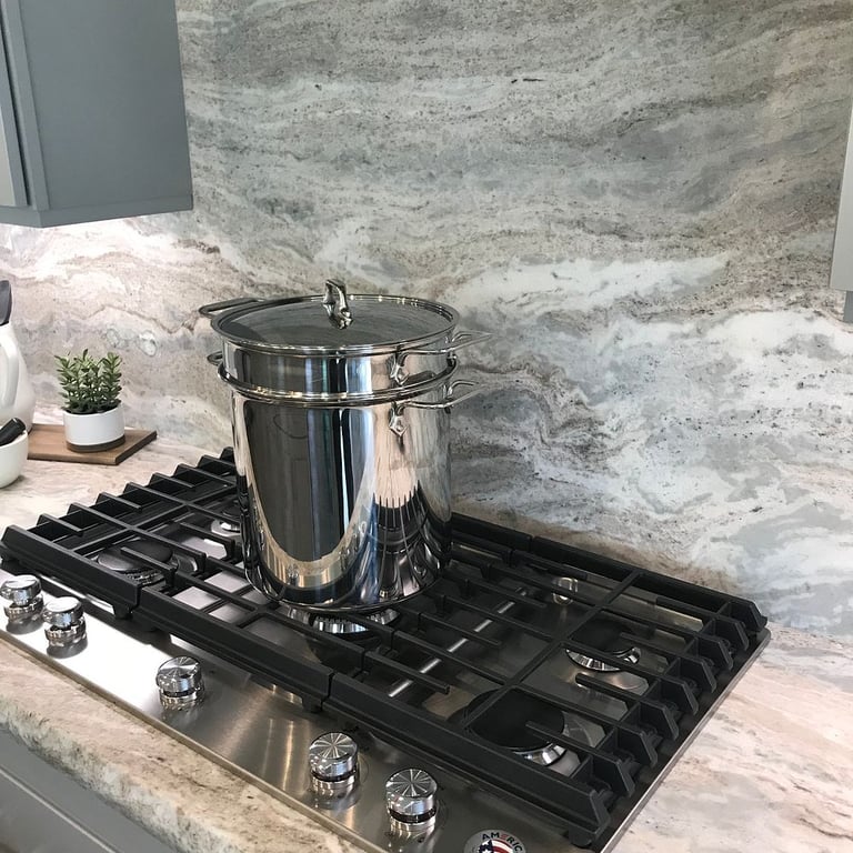 Fantasy Brown Polished (counter and backsplash)