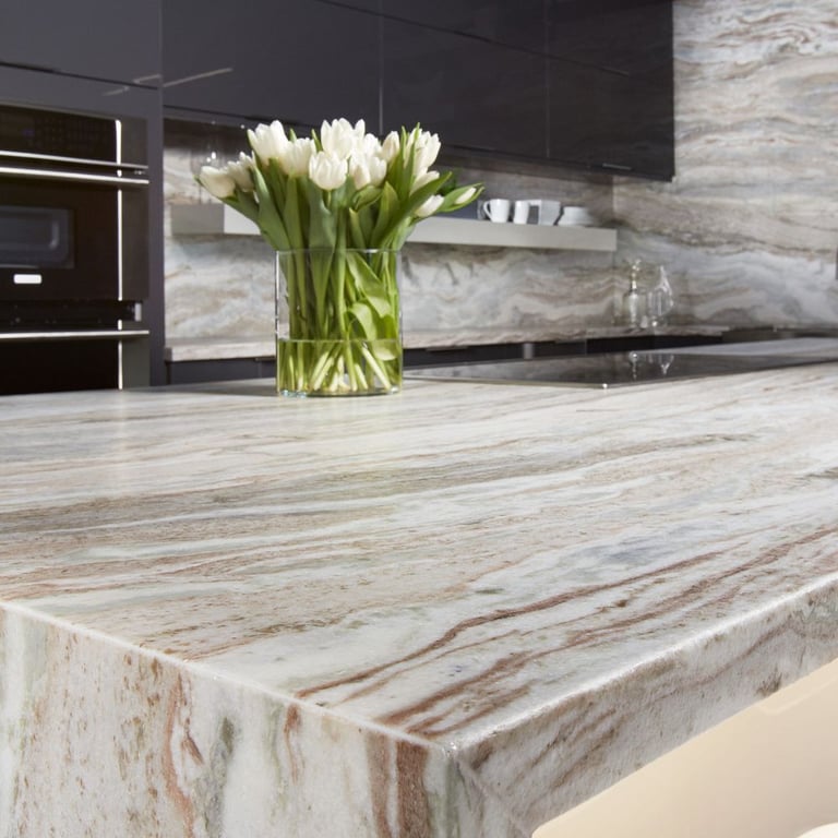 Fantasy Brown Satin (counter & backsplash)