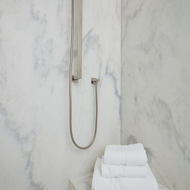 Montclair White Marble Shower Wall from Arizona Tile