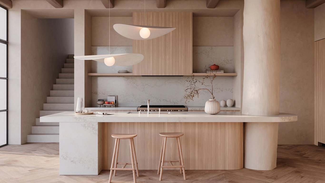 Caesarstone 8100 Calacatta Lacebound Kitchen