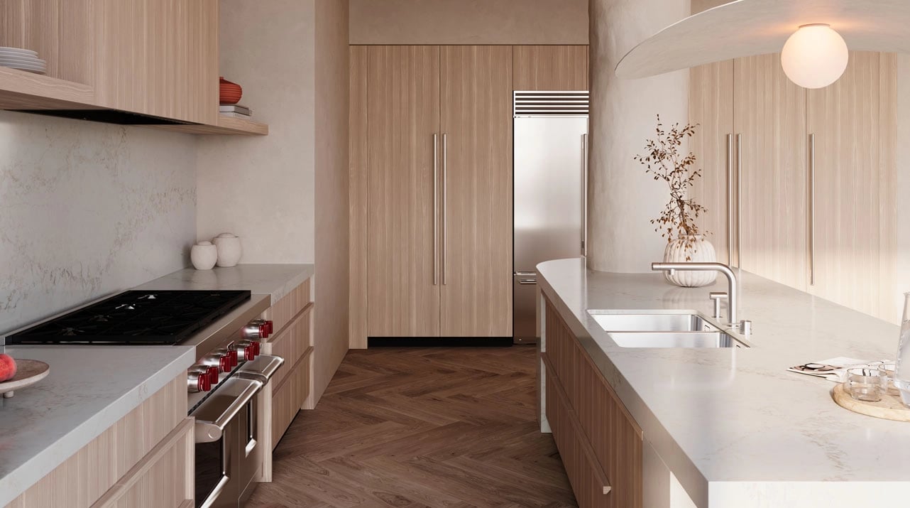 Caesarstone 8100 Calacatta Lacebound Kitchen