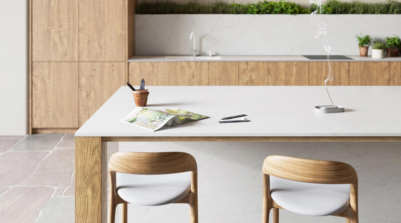 Caesarstone ICON 8101 Clearlight Kitchen