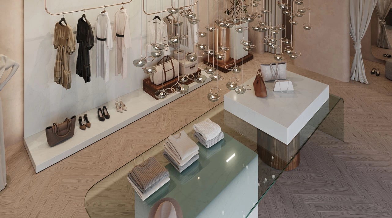 Caesarstone ICON 8101 Clearlight Kitchen