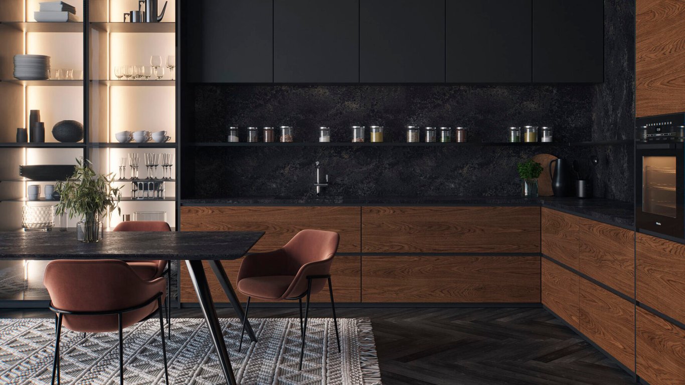 Caesarstone 5820 Darcrest Kitchen