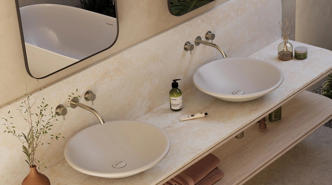 Caesarstone 8151 Moonflow Bathroom