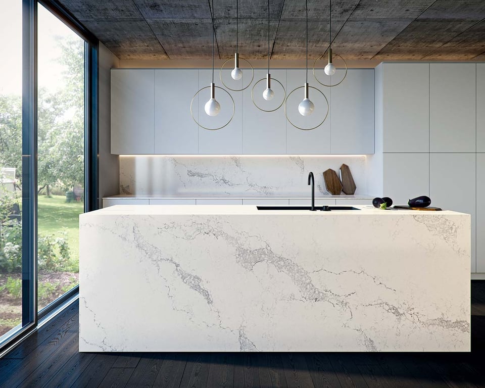 statuario maximus quartz countertop