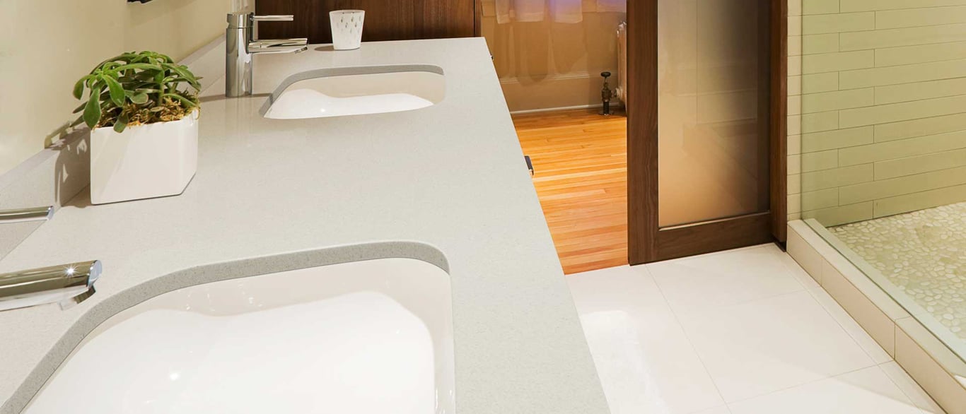 Bayshore Sand Quartz Bathroom Counter