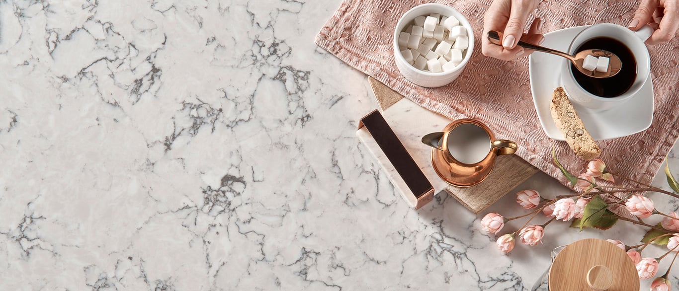 Blanca Arabescato Quartz Countertop Sample