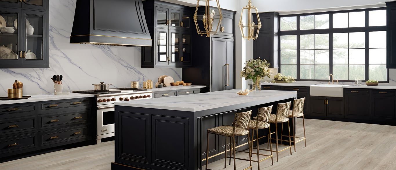 Calacatta Anava Quartz Countertop in Kitchen