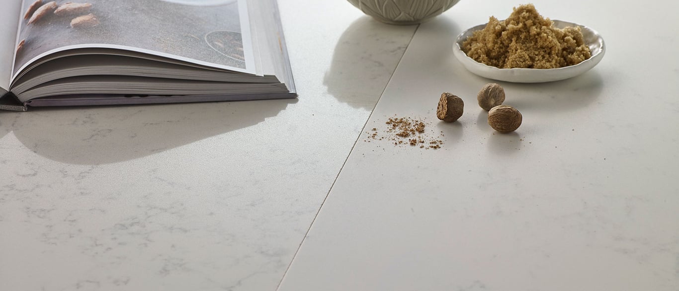 Calacatta Vicenza Quartz Countertop with a Culinary Vignette