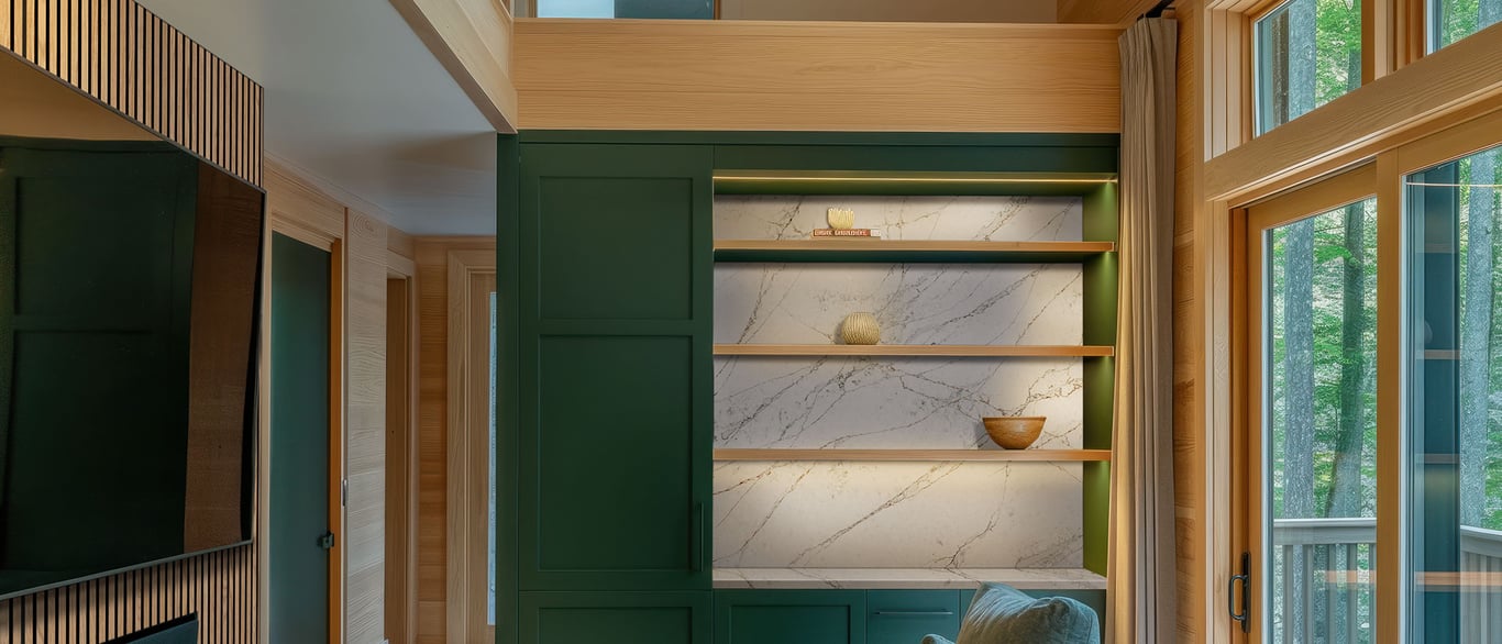 Calacatta Viraldi Quartz countertop in a Laundry