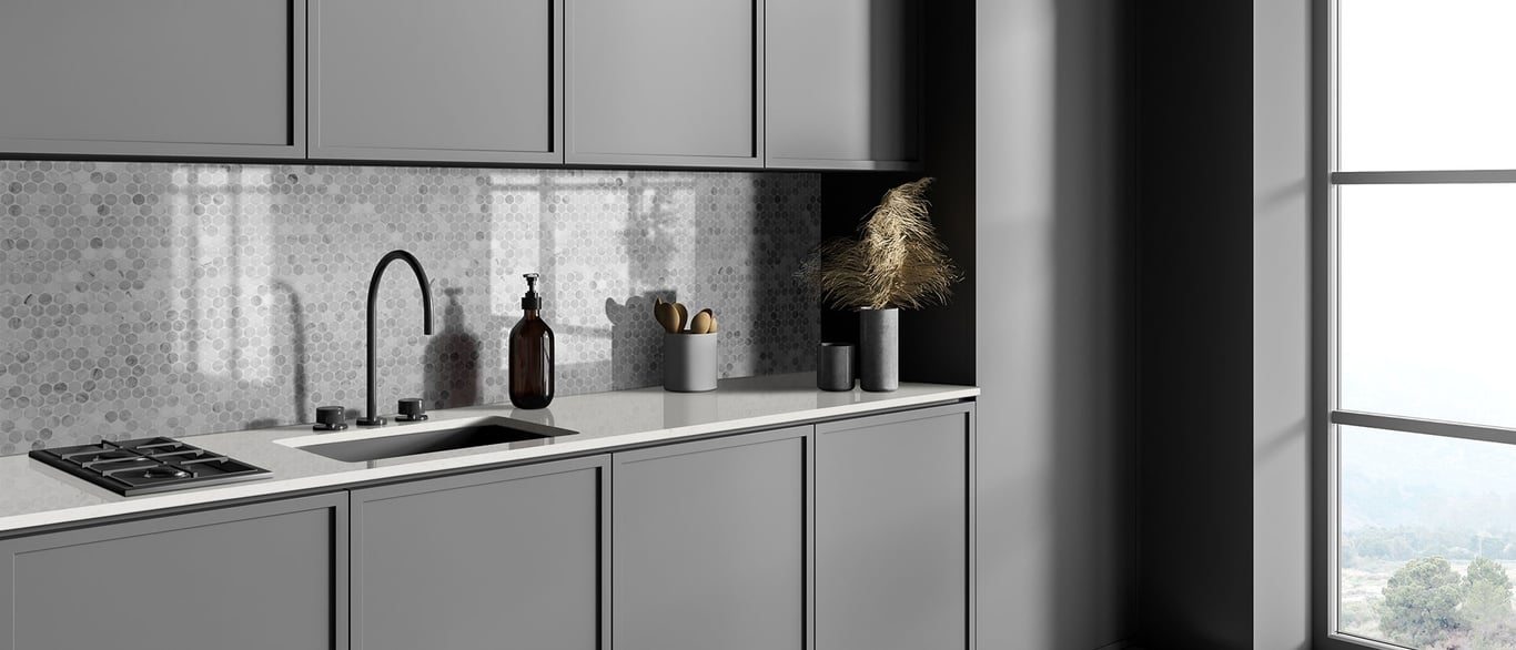 Carrara Miksa Quartz Countertop kitchen