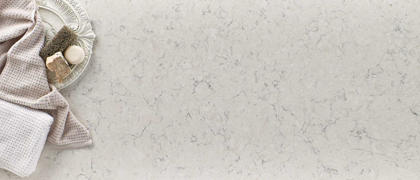 Carrara Mist Quartz Countertop Sample