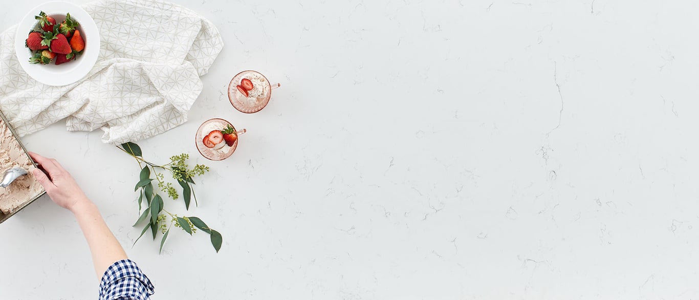 Carrara Morro Quartz Countertop in a Culinary Vignette