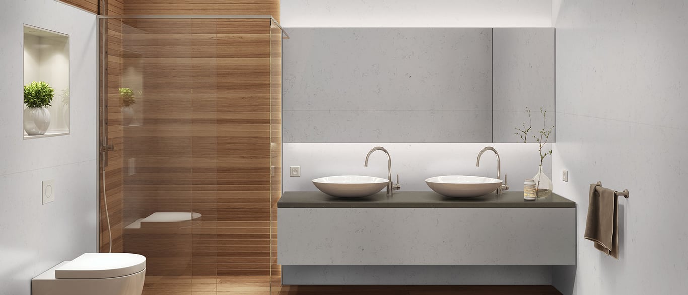 Carrara Morro Quartz Bathroom Counter