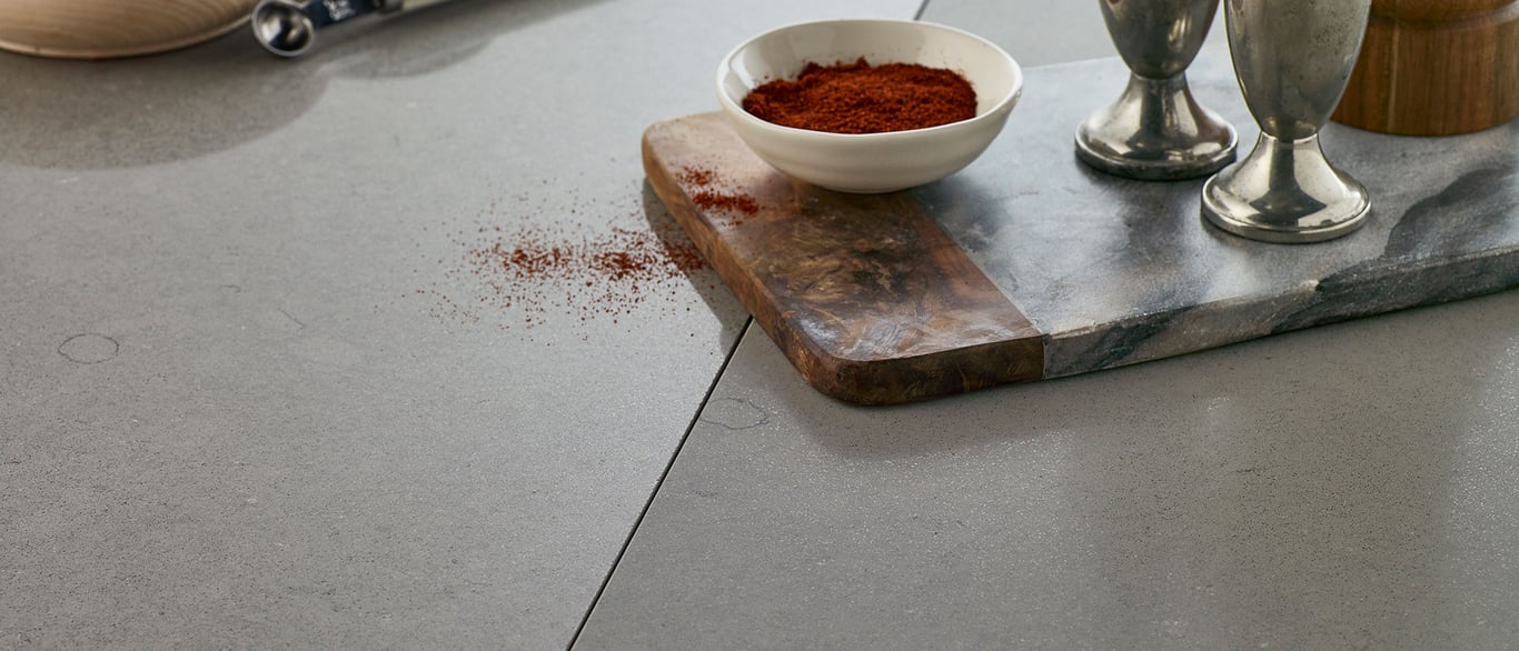 Fossil Gray Matte Quartz Countertop Sample