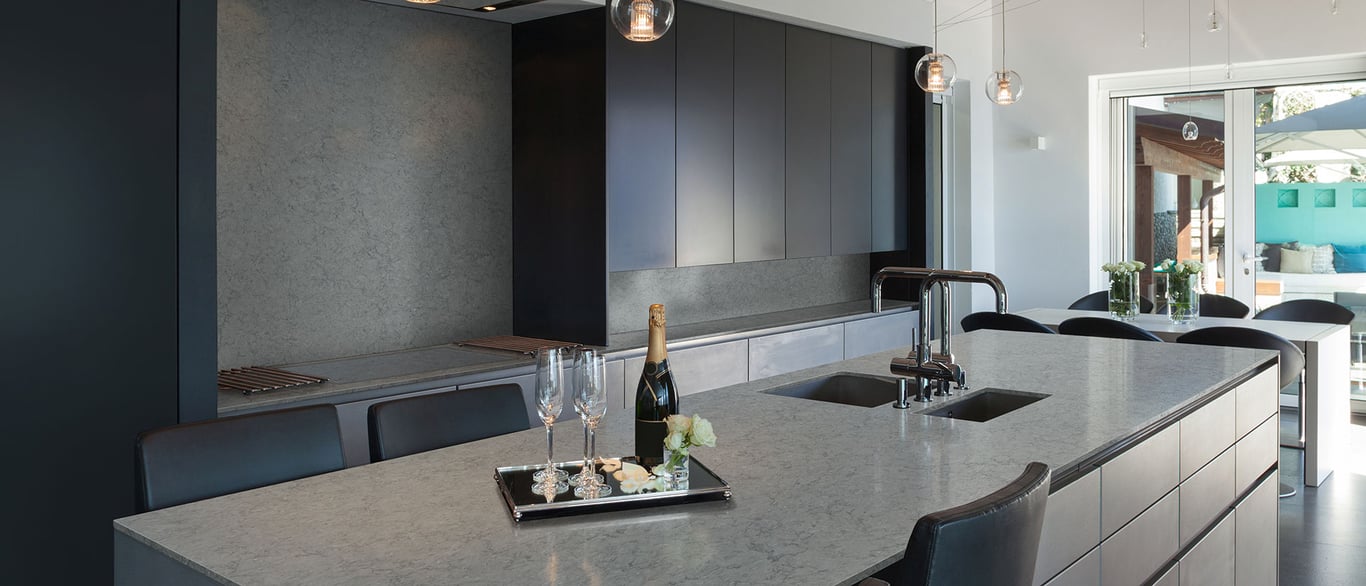 Galant Gray Quartz Countertop in Kitchen