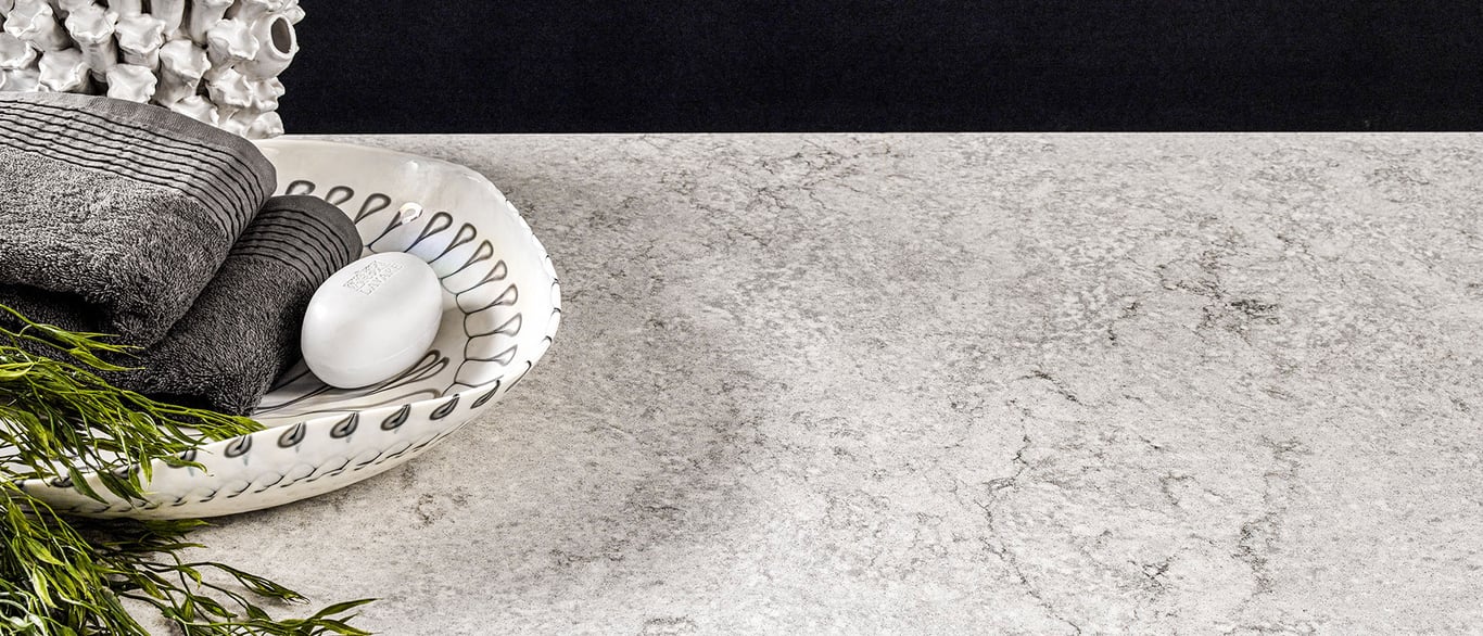 Gray Lagoon Concrete Quartz Countertop Sample
