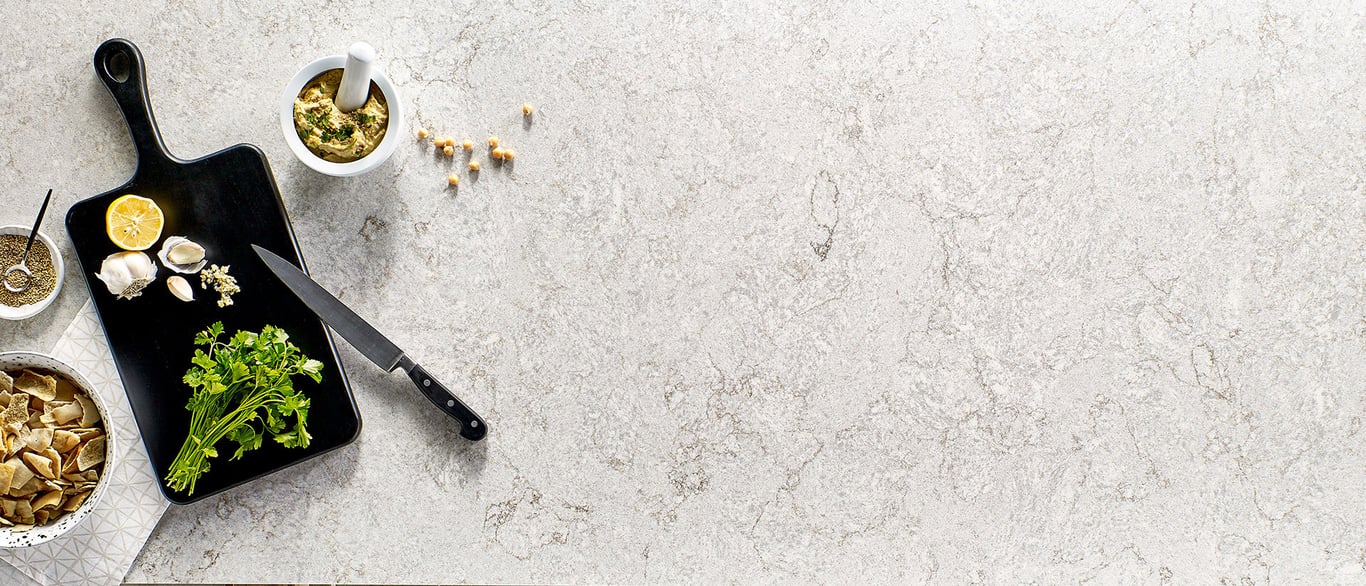 Gray Lagoon Concrete Quartz Countertop Sample