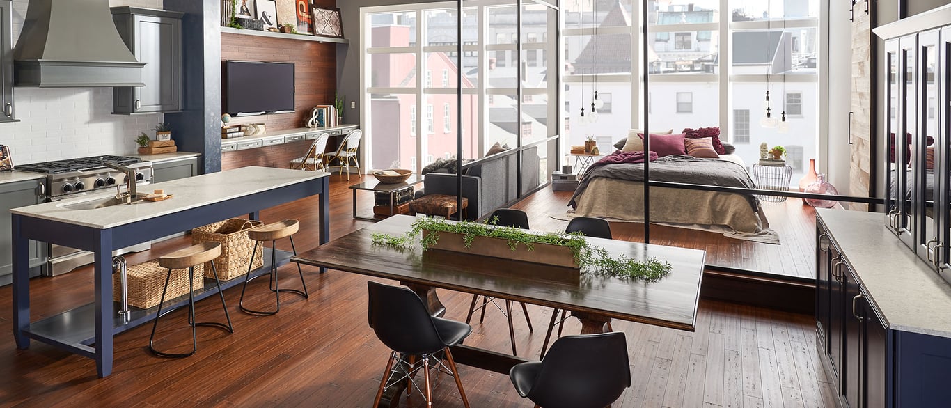 Gray Lagoon Concrete Quartz Countertop kitchen