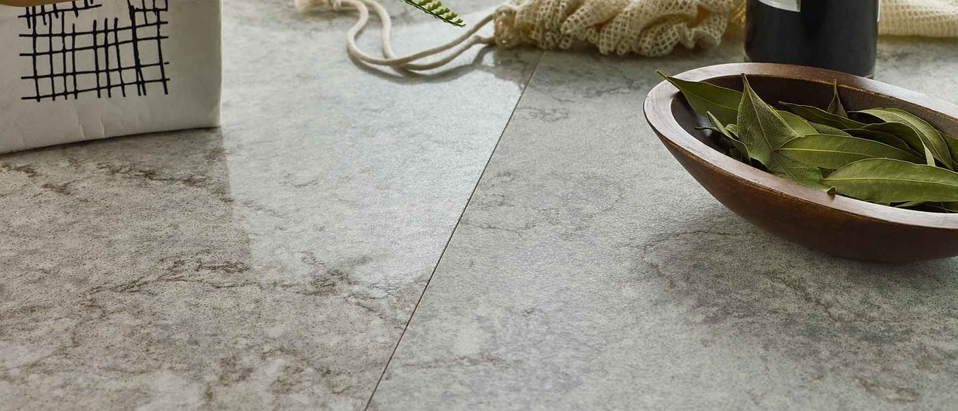 Gray Lagoon Quartz Countertop Sample