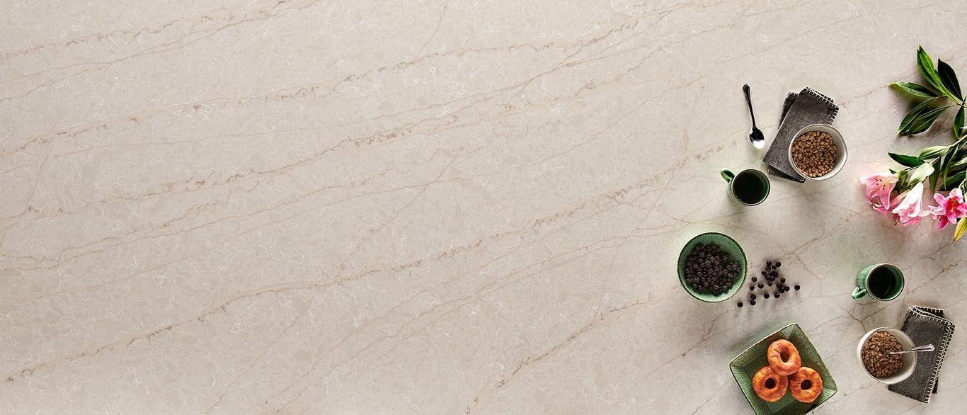 Lumataj Quartz Countertop with a Culinary Vignette
