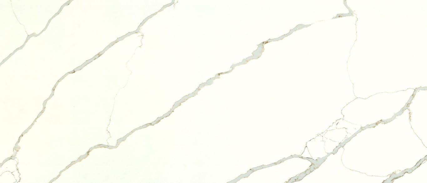 New Calacatta Laza Gold Quartz Slab Sample