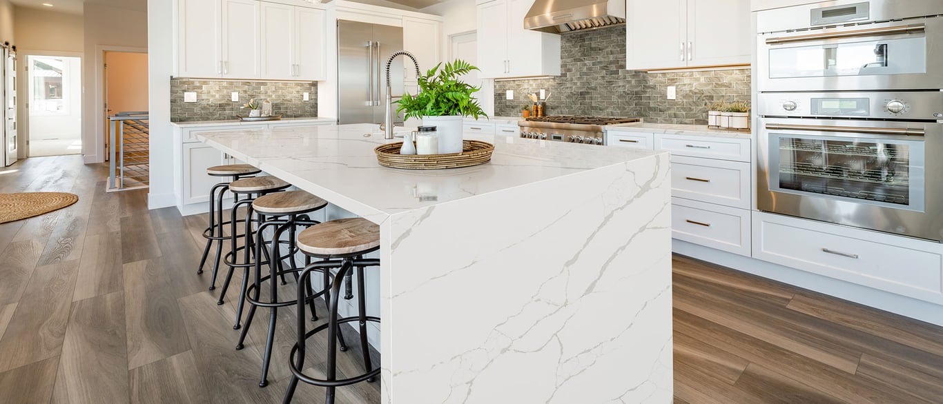 New Calacatta Laza Quartz Countertop kitchen
