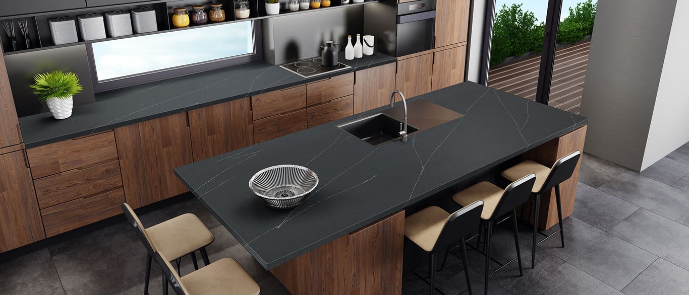 Soapstone Metropolis Concrete Quartz Countertop kitchen