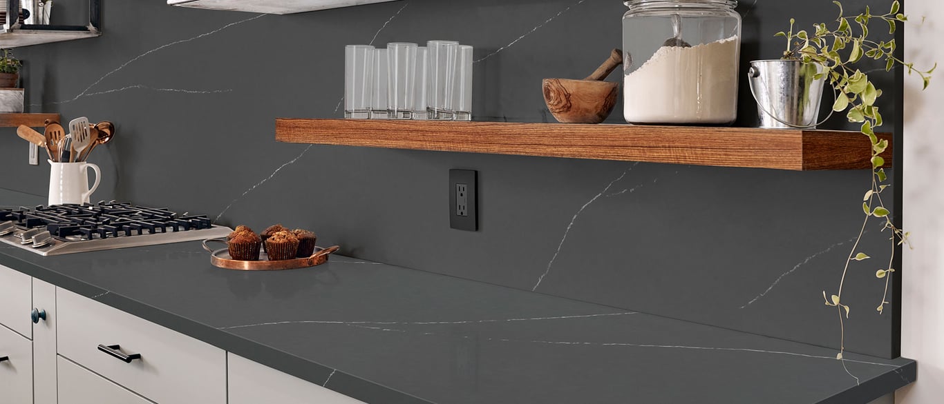 Soapstone Metropolis Quartz Countertop in Kitchen