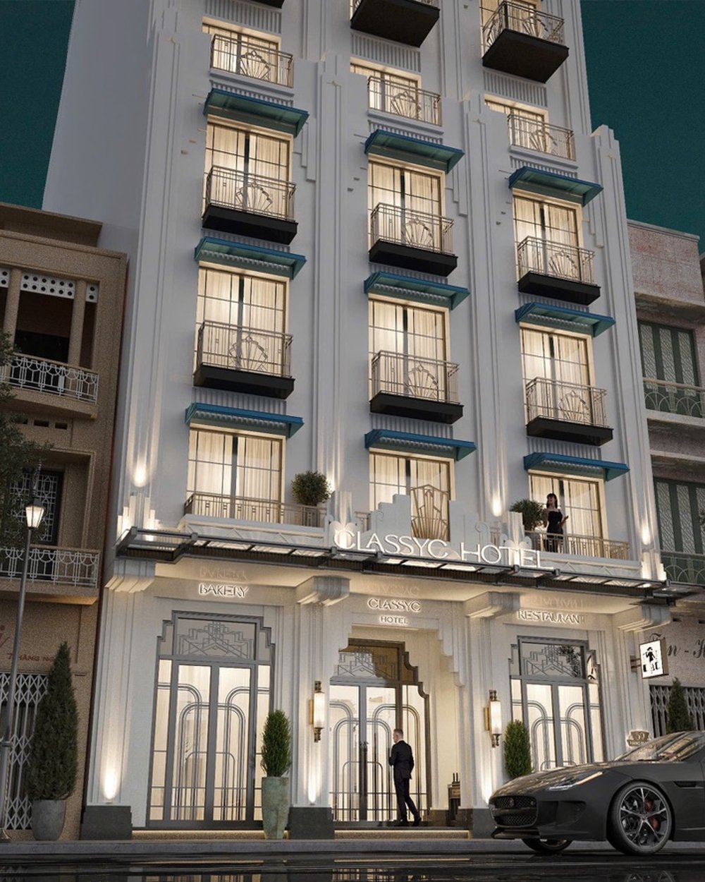 Art Deco lobby & reception of Classyc Hàng Buồm
