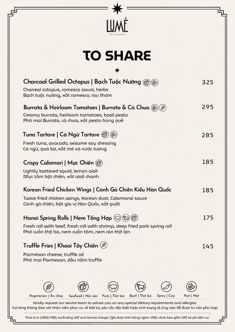 Lumé · À la carte — page 2