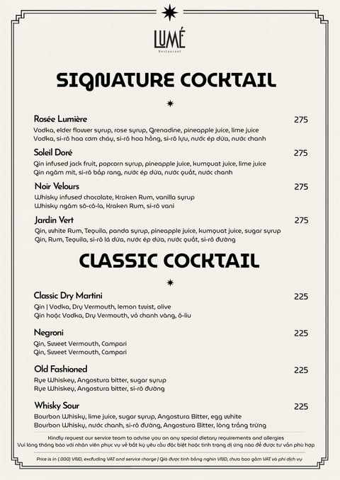 Lumé · À la carte — page 7