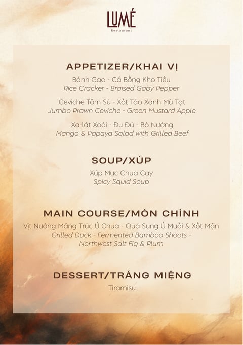 Rustic Ember set menu — page 2